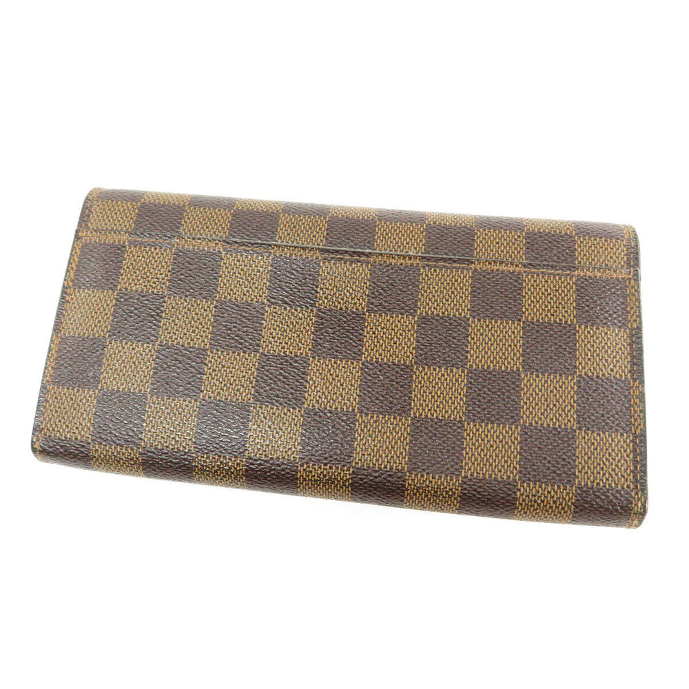 Louis Vuitton Wallet Portefeuille Long Damier Sarah Canvas Brown